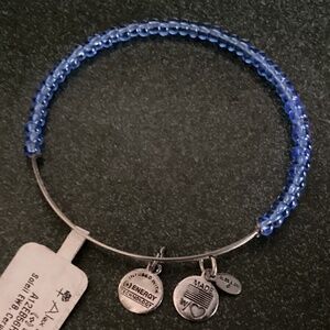 Alex and Ani Expandable Wire Bracelet Soleil EWB, Cerulean, RS NWT